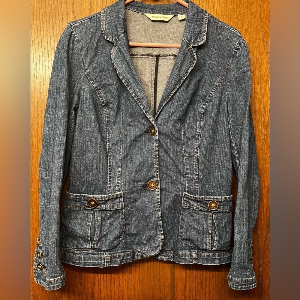 GUC St Johns Bay Women's Denim Blazer Jacket size Medium